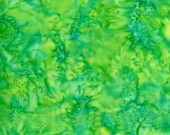 Lime - Batik - Bali Watercolors from Hoffman, sold by the quarter yard