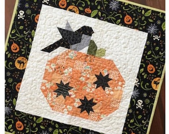 Pumpkin Season by Pattern Basket is a Super Cute Fall Wall Hanging, Fall Quilt Patterns, Patchwork Patterns