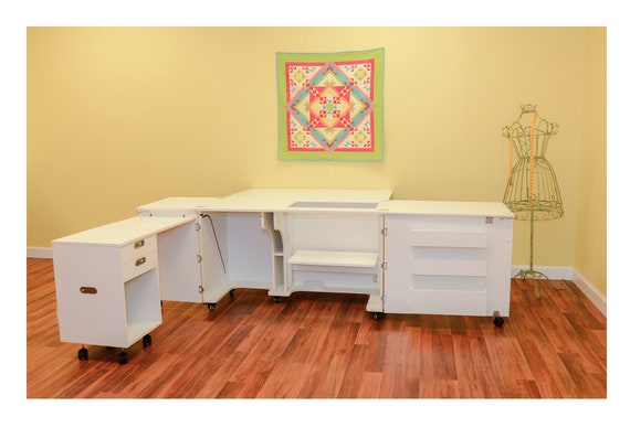 Kangaroo Kabinets K8611 Aussie Sewing Cabinet White Ash Etsy