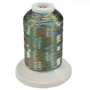 Holographic Thread, J Metallic Embroidery Thread 40wt 260d 1000yds Variegated