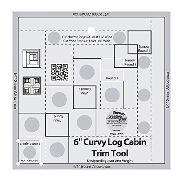 Creative Grids Curvy Log Cabin Trim Tool 6  CGRJAW6