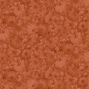 Tonal Pumpkins - Burnt Orange - Bountiful by Sandy Cloughcotton for P&B TEXTILES, cotton fabric sold by the quarter yard, choose your cut