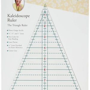 Kaleidoscope Ruler by Quilt in a Day - Triangle ruler perfect for quilting