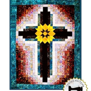Painted Cross Wall Hanging Pattern by QuiltFox