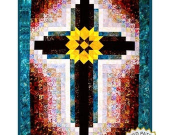 Painted Cross Wall Hanging Pattern by QuiltFox