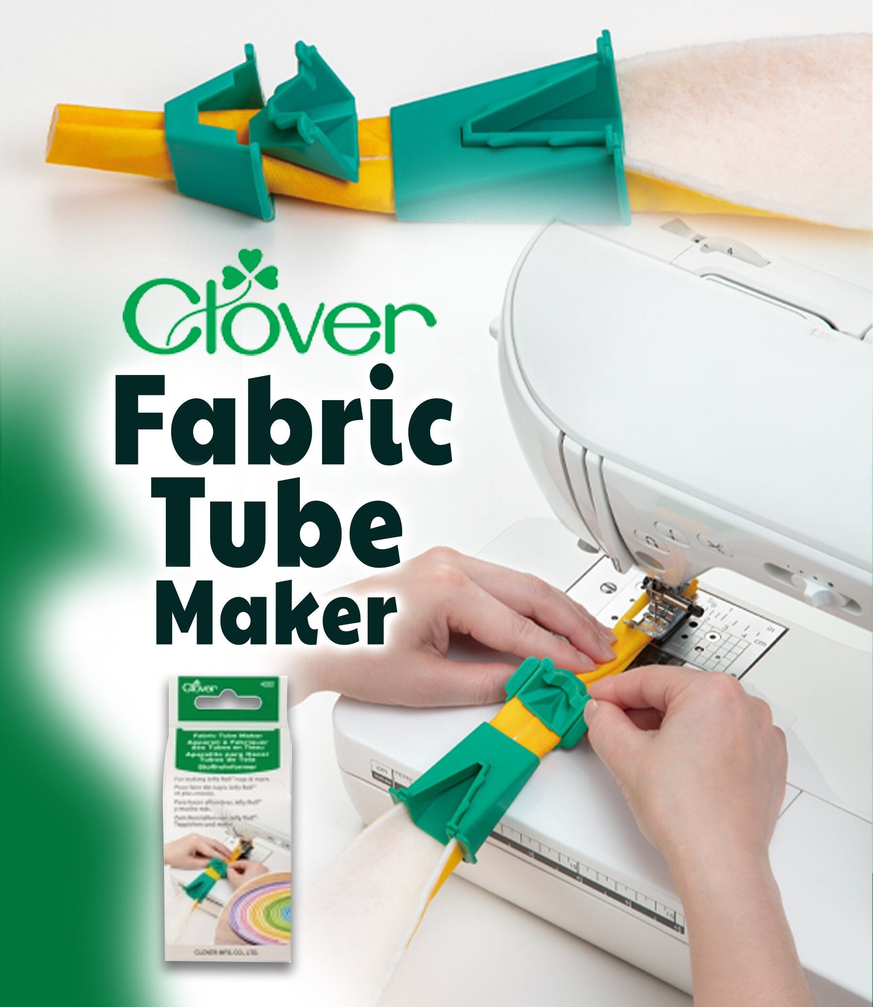 Clover Fabric Tube Maker is Great for Accomplishing Two Precision Folds in  One Effortless Motion, No More Tedious Folding!