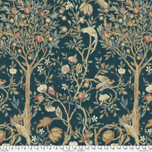 The Original Morris & Co. from Free Spirit Fabrics - Melsetter - Indigo, sold by the quarter yard, choose your cut