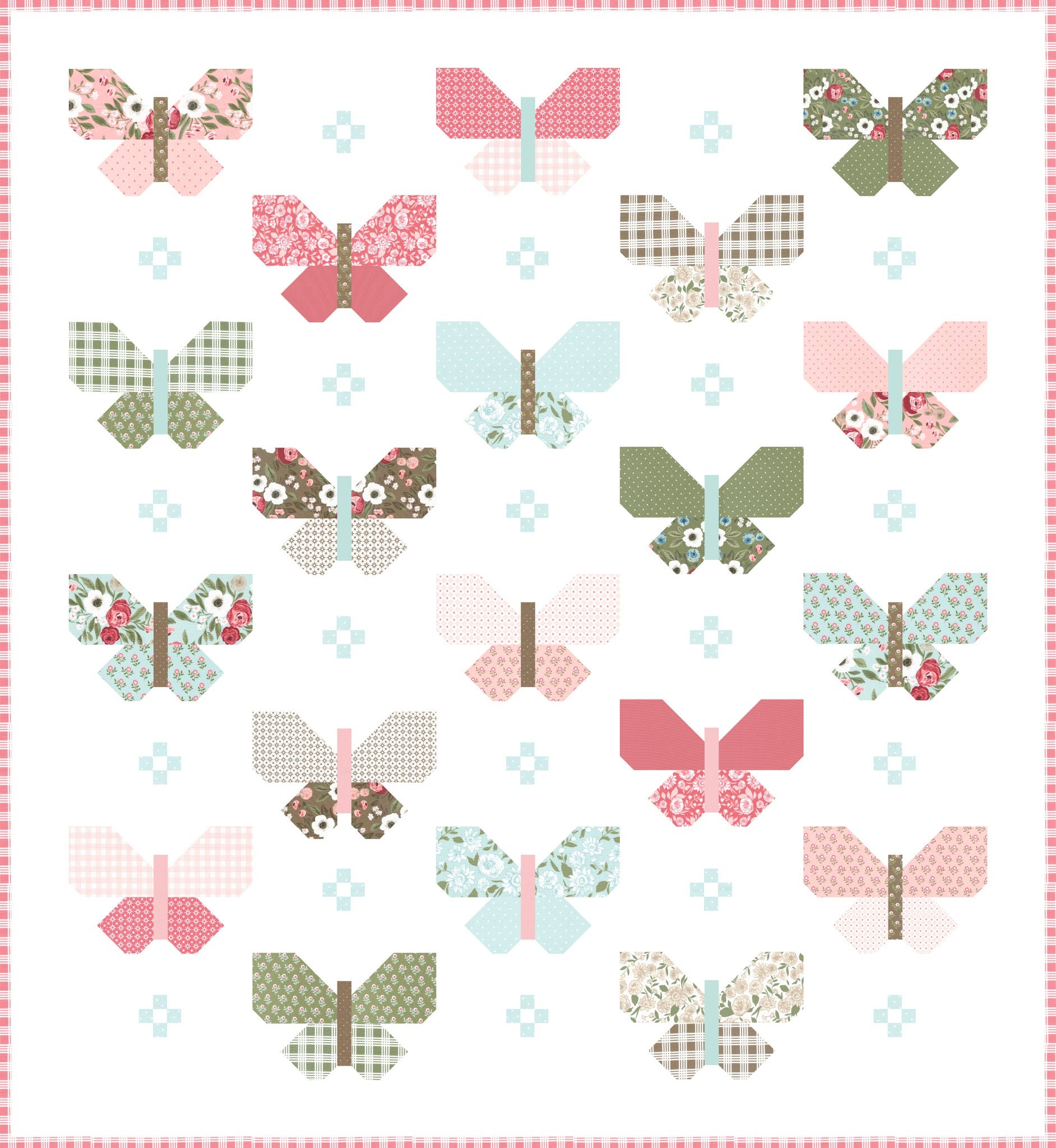 Flutter Quilt Pattern by Lella Boutique - Fat Eighths Butterfly Quilt ...