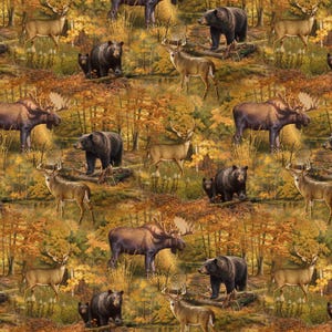Wilderness by Greg Alexander for Northcott Fabrics - Scenic - Rust Multi, sold by the quarter yard, choose your cut