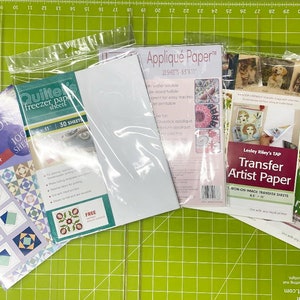 Various Applique, Foundation Paper Piecing, Freezer, and Artist Transfer Paper, All Sold Separately, Applique and Craft Iron On Sheets