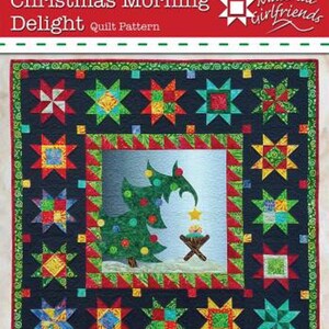 Christmas Morning Delight Quilt Pattern by Material Girlfriends -  Whimsical wall hanging quilt pattern