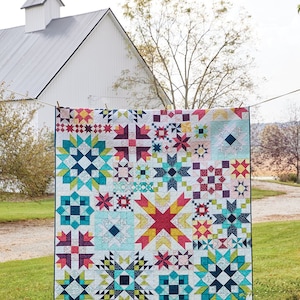 Barn Star Sampler Book Includes 20 Fun Quilt Blocks, 7 Quilt Designs, Super Cute Innovative Quilt Blocks, You Can Make it Your Own