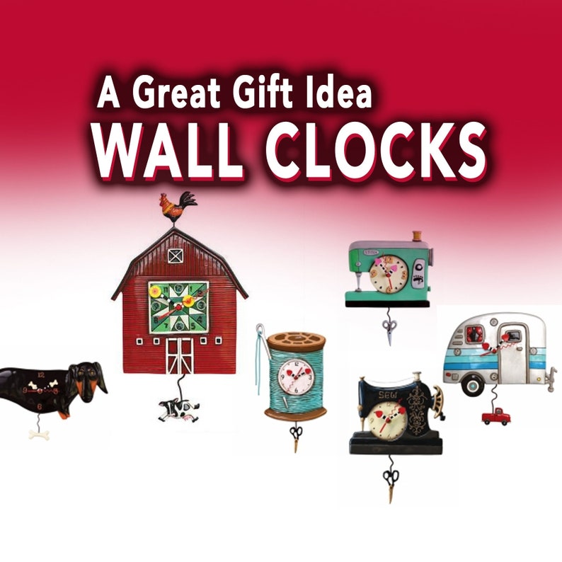 Quilting Clocks Crafting Themed Wall Clock for Sewing Room or Etsy