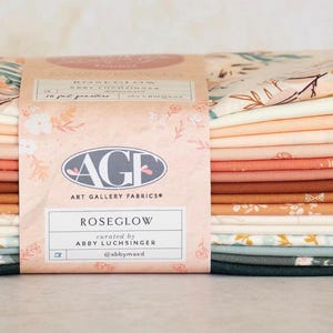 Roseglow Fat Quarter Bundle Curated by Abby Luchsinger for Art Gallery Fabrics 16 pcs