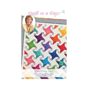 Digital Download, Printable Quilt Pattern, Print Now, PDF, Milky Way Quilt Pattern, Quilt in a Day, Eleanor Burns Signature, Geometrical