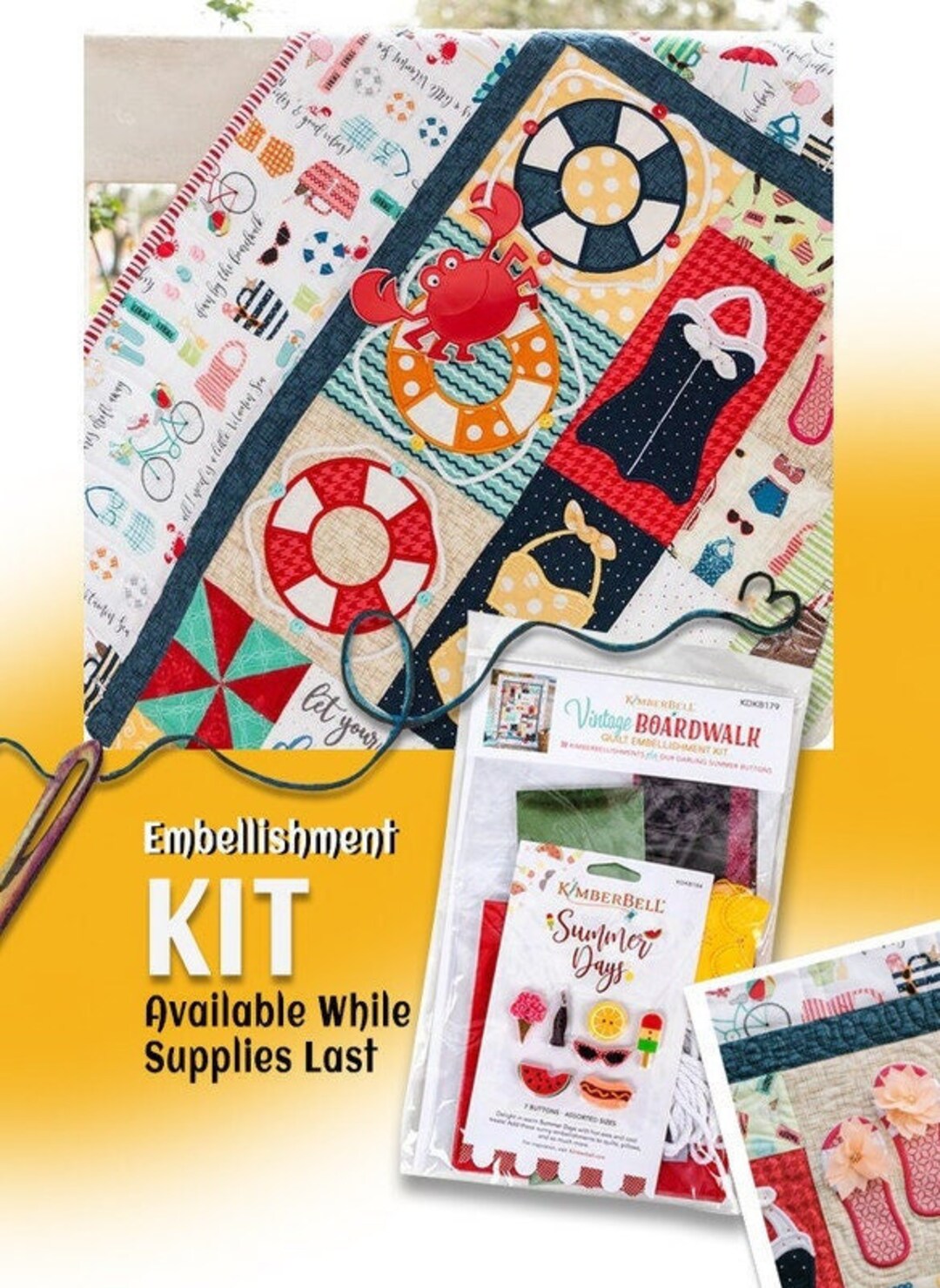 Vintage Boardwalk Embellishment Kit by Kimberbell Etsy