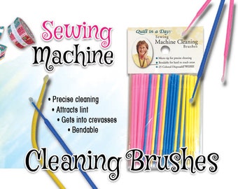 Sewing Machine Cleaning Brush Set, Great Gift Idea for Quilters, Oh Sew  Clean Brush and Cloth Set Pink 