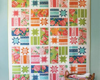 Constance Quilt Pattern by Robin Pickens - Modern star quilt pattern