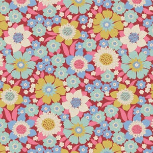 Lauren - Burgundy - Wallflower by Tilda Fabrics, sold by the quarter yard, choose your cut