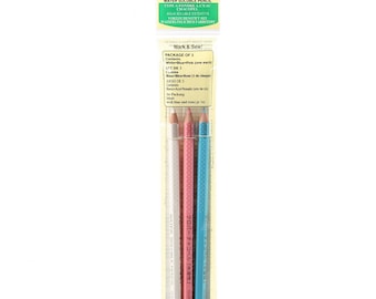Clover Water Soluble Pencil Assortment, (3pk) - Perfect for precise marking on all your fabric projects