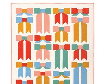 Top Knot Quilt Pattern by Pen & Paper, girl hairbow quilts