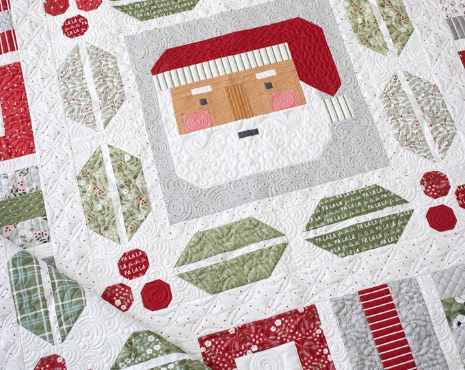 Santa's Jolly Journey Quilted Blanket NCU0NT089