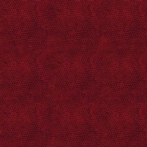 May include: A seamless pattern featuring a deep red background with a textured, honeycomb-like design. The pattern consists of small, dark red and black hexagonal shapes, creating a visually rich and detailed surface.