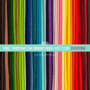 May include: A variety of colourful fabric swatches arranged in a rainbow pattern. The text "FREE SHIPPING ON ORDERS &pound;60+ USE CODE SHIPSFREE" is displayed across the bottom of the image.