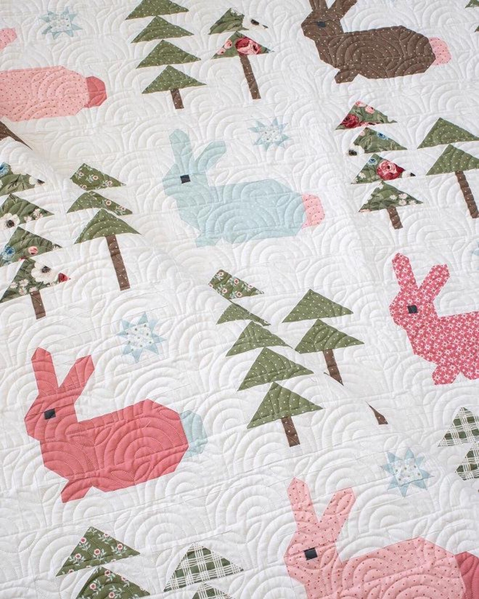 Quilt Pattern Rabbit Hare Wild Hare Quilt Pattern by Lella Boutique - Cute Modern Bunny Quilt - Etsy
