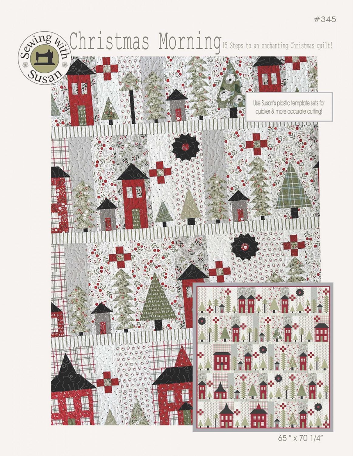 Christmas Morning Quilt Pattern by Suzn Quilts - Cute Holiday Town