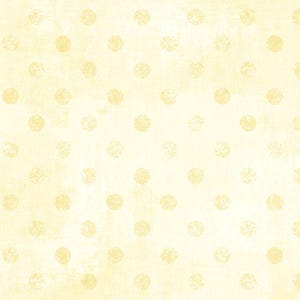 May include: A pale yellow background with a repeating pattern of light yellow polka dots. The dots have a textured appearance, and the background has a slightly distressed, vintage look.
