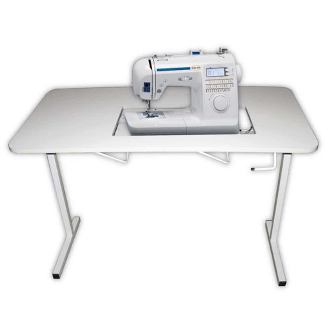 Compact White Sewing Machine Table No Assembly Required Etsy