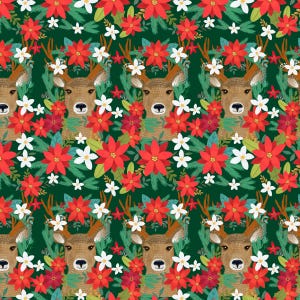 Reindeer Revelry - Multi - Christmas Cabin by Mia Charro for Free Spirit Fabrics, sold by the quarter yard, choose your cut