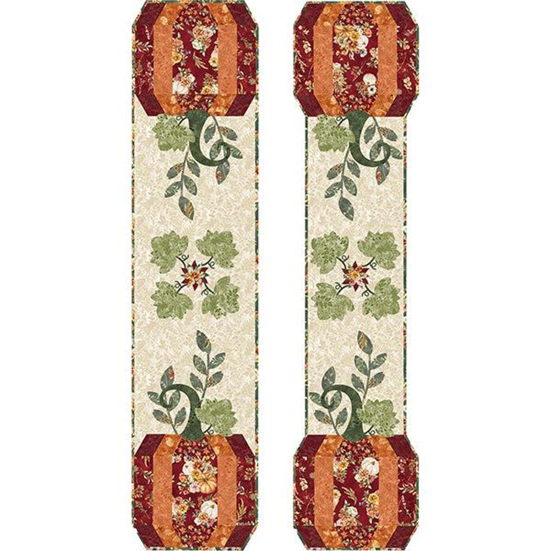 Fall for Pumpkins Table Runner Kit by Quilted Garden Designs for ...