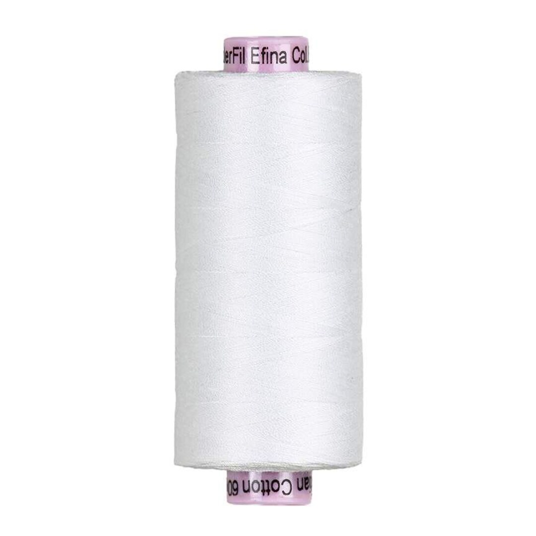 Riley White Confetti Cotton Thread - 60wt 2-ply 100% Cotton Thread 1500 ...