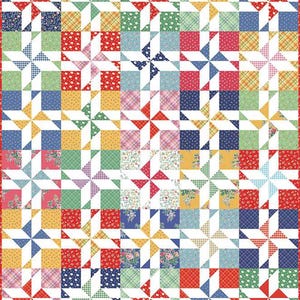 Simple Pleasures Skip a Beat Quilt Kit from Riley Blake Designs - Features Simple Pleasures by American Jane fabrics image 1