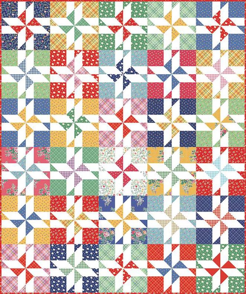 Simple Pleasures Skip a Beat Quilt Kit from Riley Blake Designs - Features Simple Pleasures by American Jane fabrics image 1