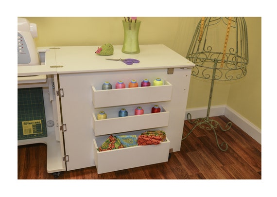 Sewing Cabinet White Ash Sewing Room Decor Table Cabinet
