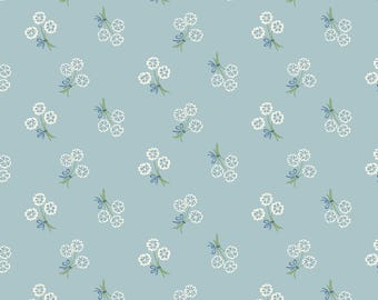 Whimsy Keepsake - Blue - Summer Garden from Cloud 9 Fabrics, sold by the quarter yard