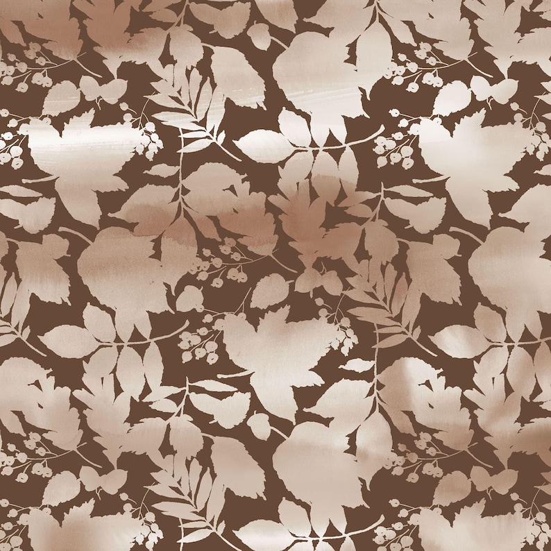 Watercolor Leaves - Brown - Rustle From Maywood Studio, Sold by the ...
