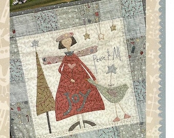 Peace and Joy Wall Hanging Pattern by Anni Downs for Hatched and Patched