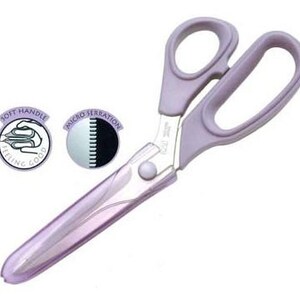 8 inch Serrated Scissors Item# N3210SE, KAI Patchwork Scissors with Safety Cover Included