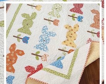 Bunnies and Blooms Quilt Pattern by The Pattern Basket