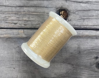Metallic Gold Thread 500yds Light Gold, Shimmery Thread, Gold Embroidery Thread, Gold Quilting Thread, 500yds