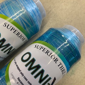 Blue Variegated Thread Sold Separately, Cotton Variegated Blue Thread ...