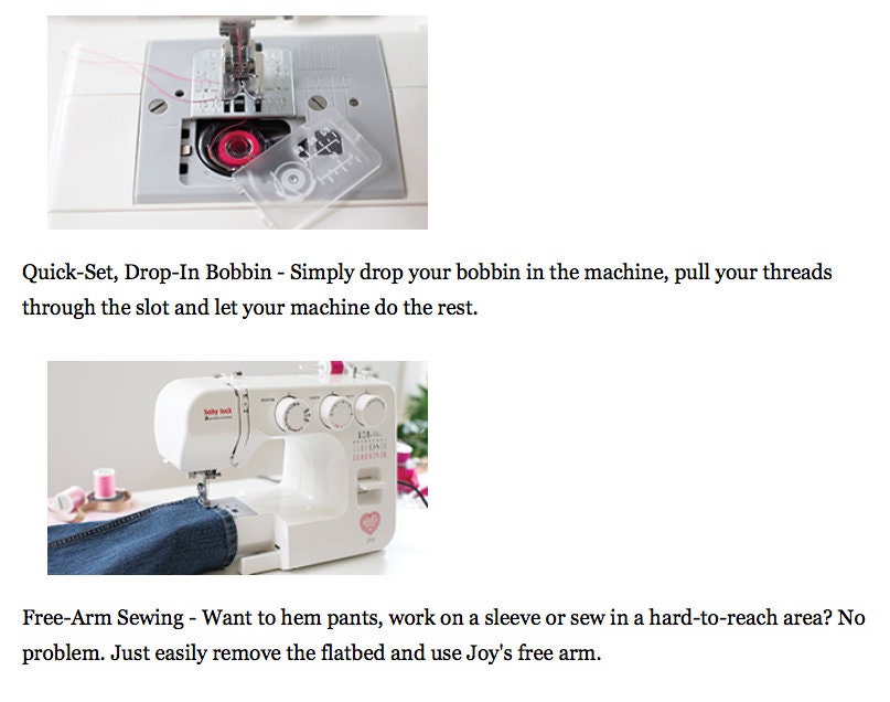 Baby Lock Joy Sewing Machine Electronic Foot Control Thread Etsy