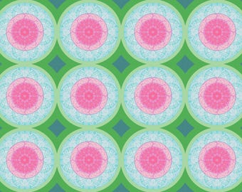 Doily - Powder - Perennial Borders from Northcott Fabrics, sold by the quarter yard