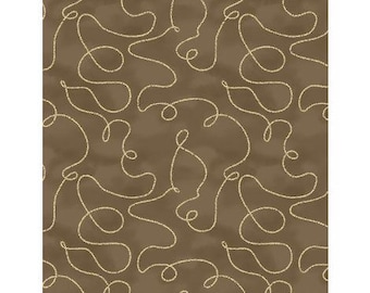 Ropes - Brown - Riders on the Range from Wilmington, sold by the quarter yard