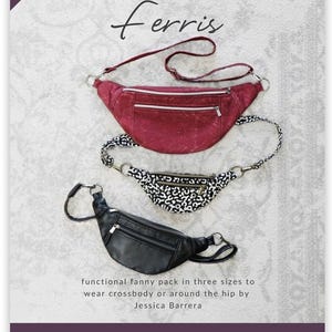 Ferris Fanny Pack Pattern by Sallie Tomato - Quilted modern large fanny pack pattern