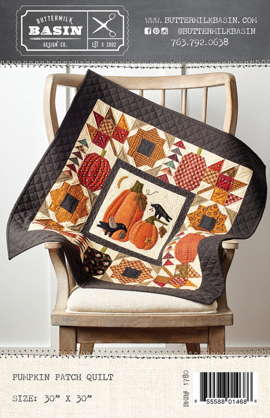 Pumpkin Patch Quilt Pattern by Buttermilk Basin - Autumn Crow and ...